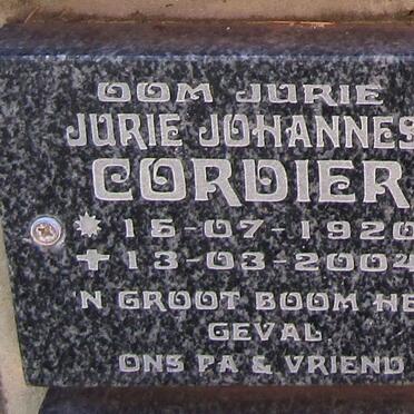 CORDIER Jurie Johannes 1920-2004