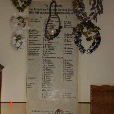 1. Burgers van Ficksburg distrik 1899-1902 gesneuwel en in gevangenskap oorlede