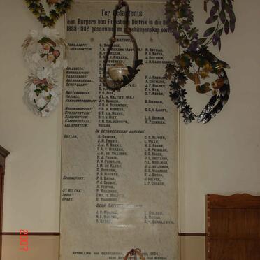 1. Burgers van Ficksburg distrik 1899-1902 gesneuwel en in gevangenskap oorlede