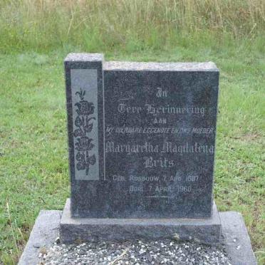 BRITS Margaretha Magdalena nee ROSSOUW 1887-1960