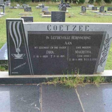 COETZEE Dirk 1909-1971 &amp; Magritha KROC 1905-1990