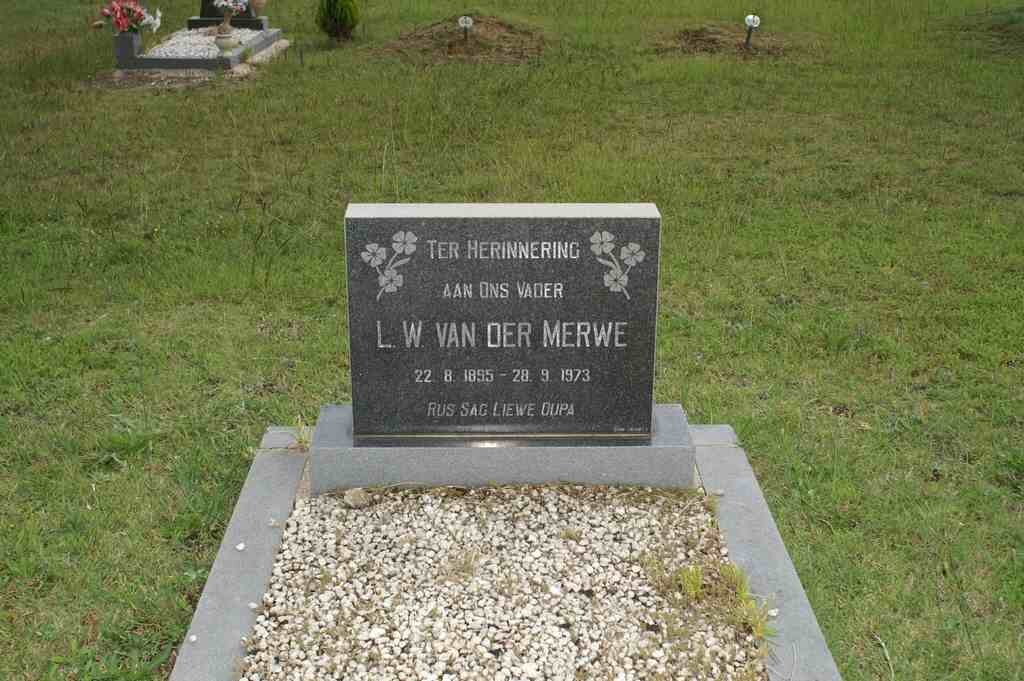 MERWE L.W., van der 1895-1973