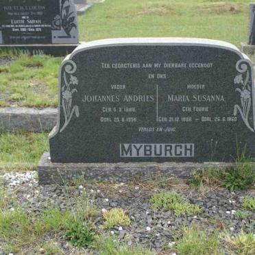 MYBURG Johannes Andries 1888-1956 &amp; Maria Susanna FOURIE 1888-1960