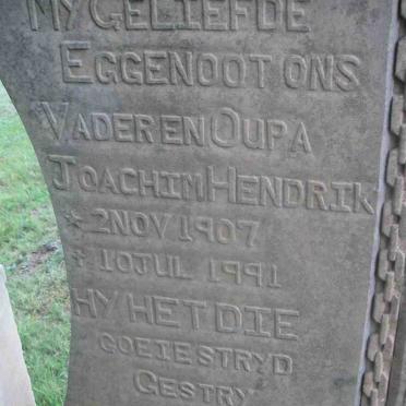 MERWE Joachim Hendrik, van der 1907-1991