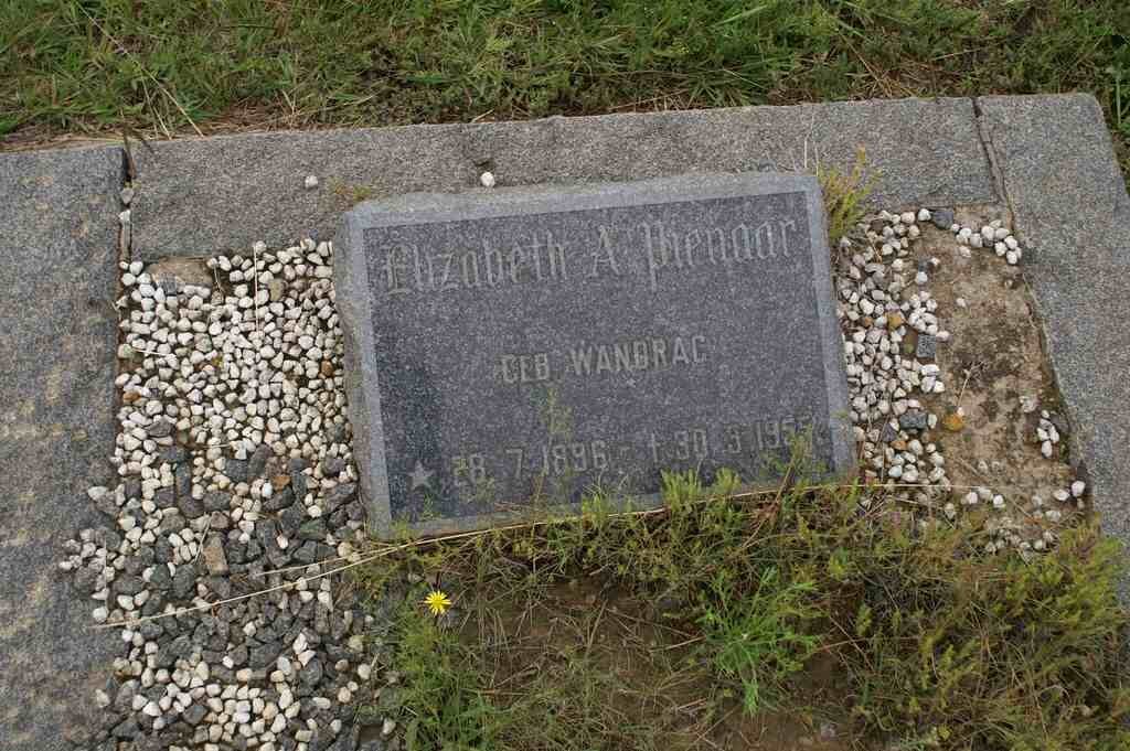 PIENAAR Elizabeth A. nee WANDRAG 1896-1955