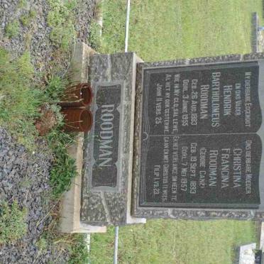 ROODMAN Hendrik Bartholomeus 1883-1955 &amp; Christina Francina GANZ 1893-1957