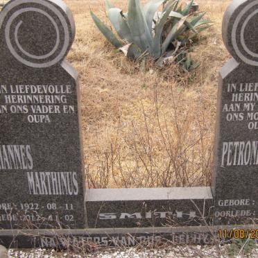 SMITH Johannes Marthinus 1922-2012 &amp; Petronella Sophia 1924-2006