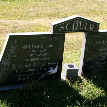 SCHULD Heinrich Alfred 1930-19?0 & Johanna Dorothea DIEDERICKS 1935- 