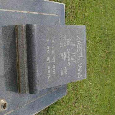 TOIT Elizabeth Anna, du nee CHAMBERS 1894-1958