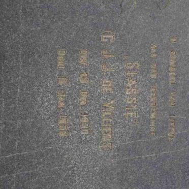 VILLIERS G.J.J., de 1930-1959