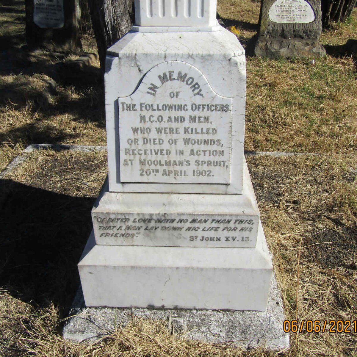 1. MOOLMAN'S SPRUIT WAR MEMORIAL