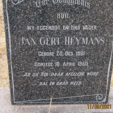 HEYMANS Jan Gert 1901-1950