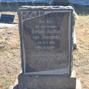 JAARSVELD Barend Jacobus, van 1923-1943