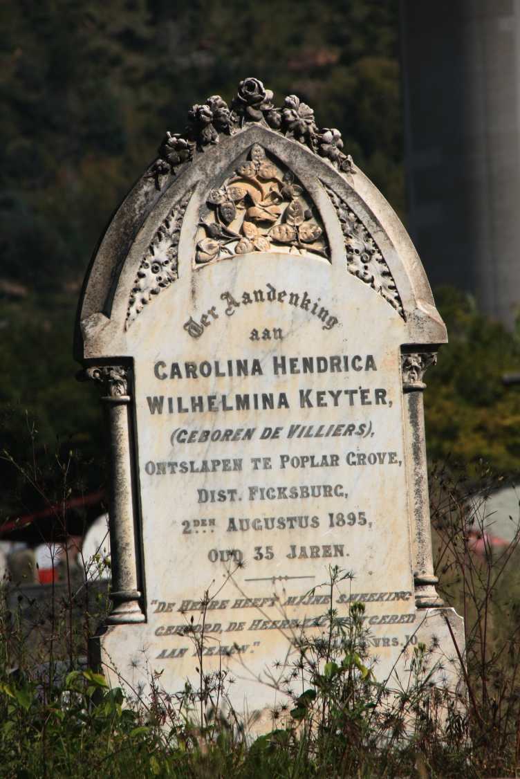 KEYTER Carolina Hendrica Wilhelmina nee DE VILLIERS -1895