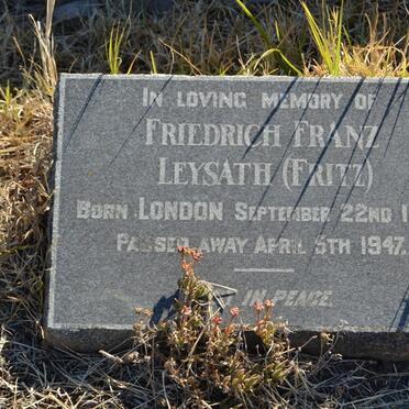 LEYSATH Friedrich Franz 1878-1947