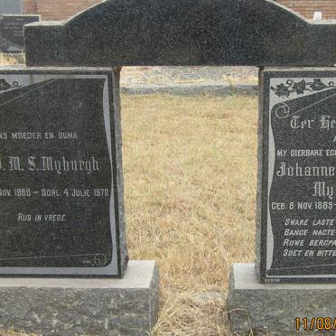 MYBURG Johannes Lodewikus 1889-1948  :: MYBURGH S.J.M.S. 1888-1970