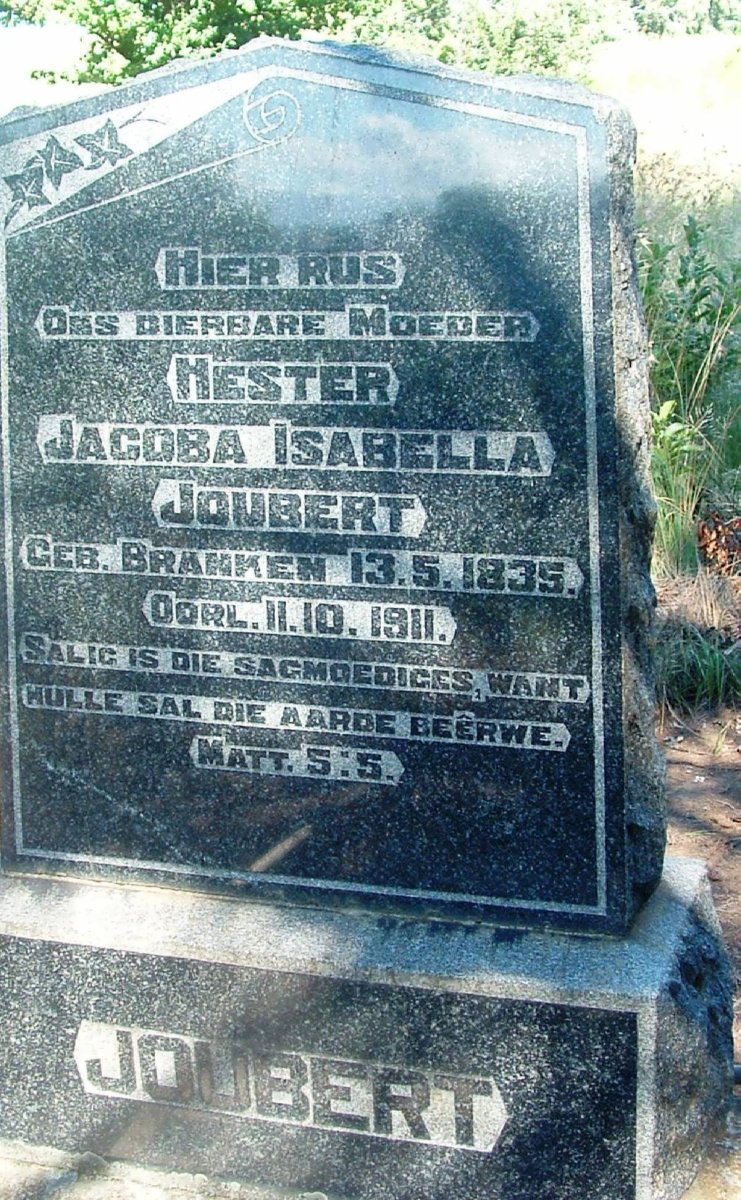 JOUBERT Hester Jacoba Isabella nee BRANKEN 1835-1911