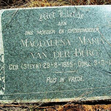 BERG Magdalena Maria, van der nee STEYN 1855-1929