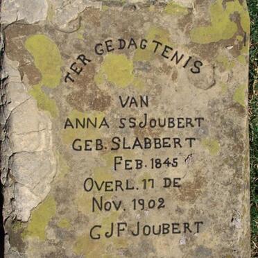 JOUBERT Anna S.S. nee SLABBERT 1845-1902