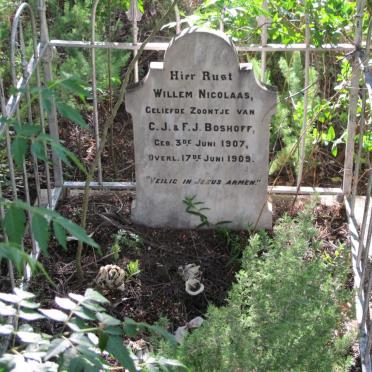 BOSHOFF Willem Nicolaas 1907-1909