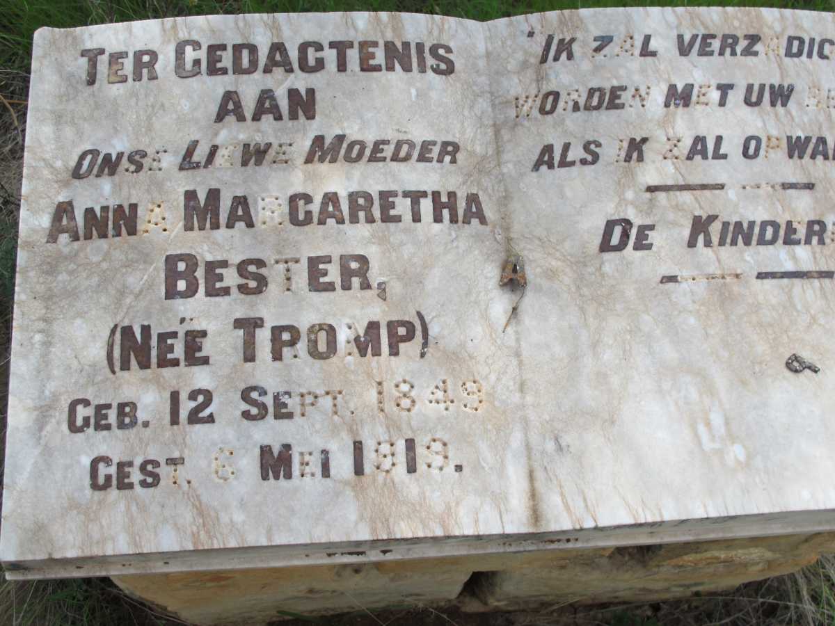 BESTER Anna Margaretha nee TROMP 1849-1919
