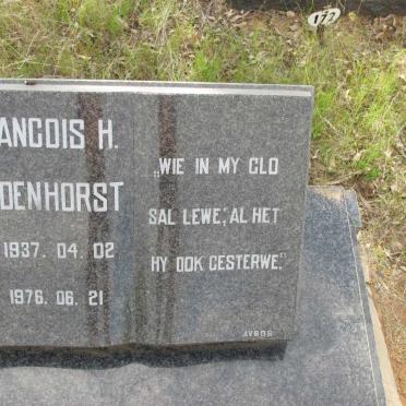 BADENHORST Francois H. 1937-1976