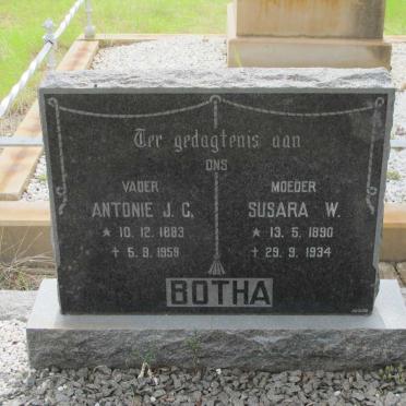 BOTHA Antonie J.C.1883-1959 &amp; Susara W. 1890-1934