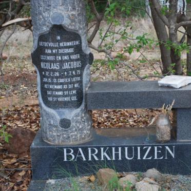 BARKHUIZEN Nicolaas Jacobus 1926-1975