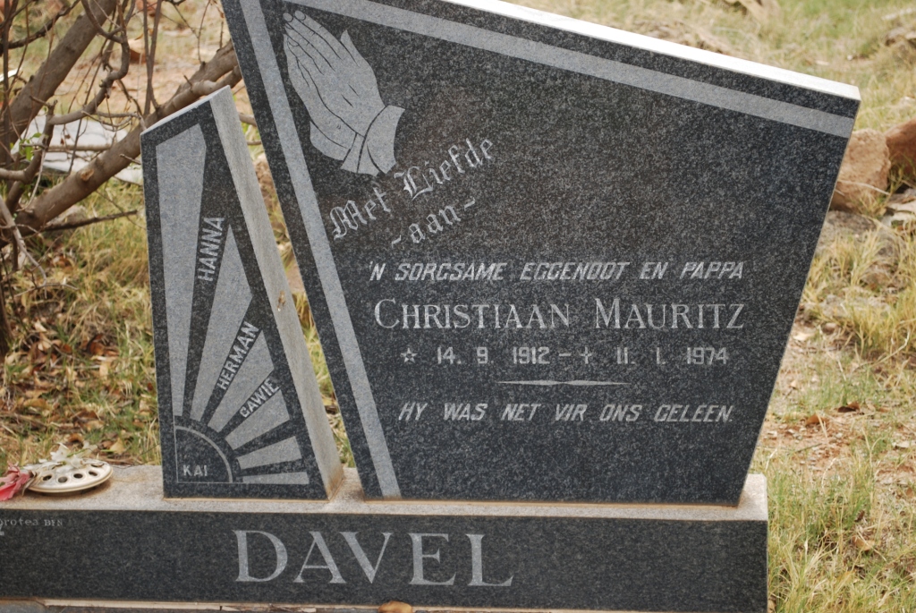 DAVEL Christiaan Mauritz 1912-1974