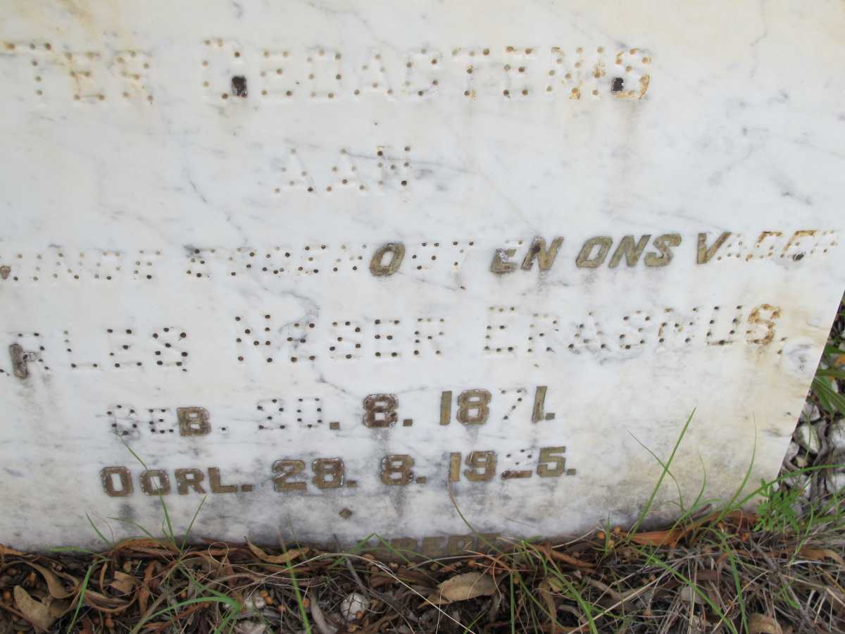 ERASMUS Charles Neser 1871-1925