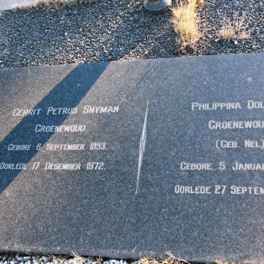 GROENEWOUD Gerrit Petrus Snyman 1893-1972 &amp; Philippina Dolfina NEL 1898-1975