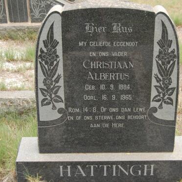 HATTINGH Christiaan Albertus 1884-1965