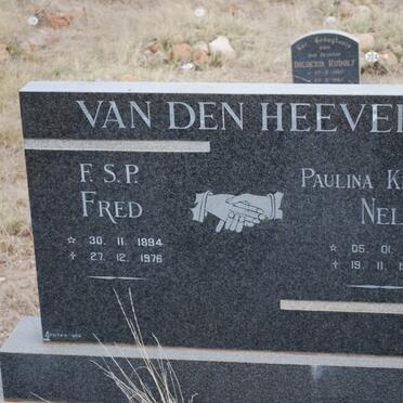 HEEVER F.S.P., van den 1894-1976 &amp; Pauline Kruger NEL 1903-1993