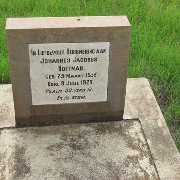 HOFFMAN Johannes Jacobus 1925-1926