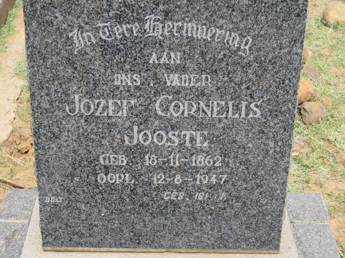 JOOSTE Jozef Cornelis 1862-1947