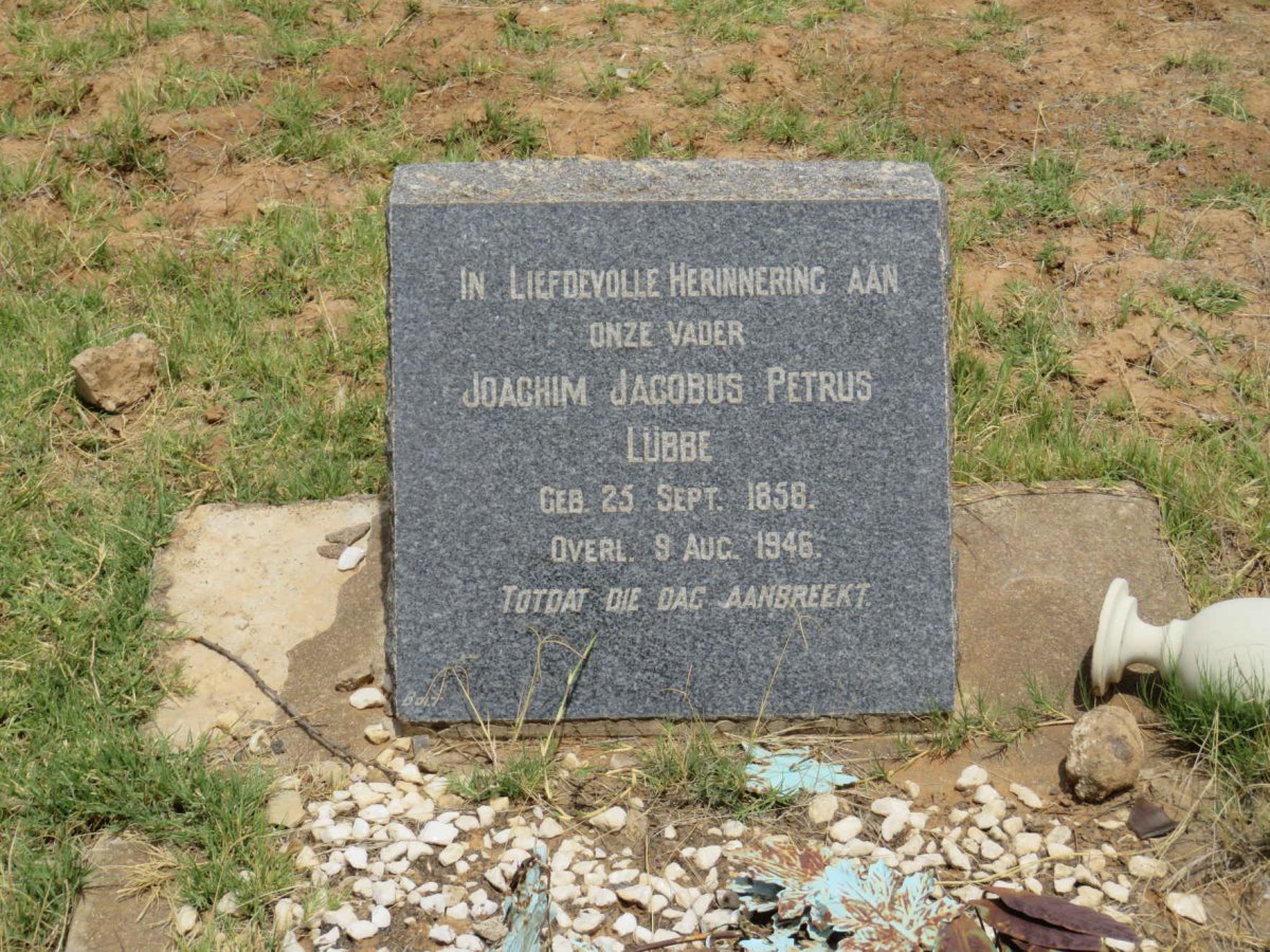 LUBBE Joachim Jacobus Petrus 1858-1946
