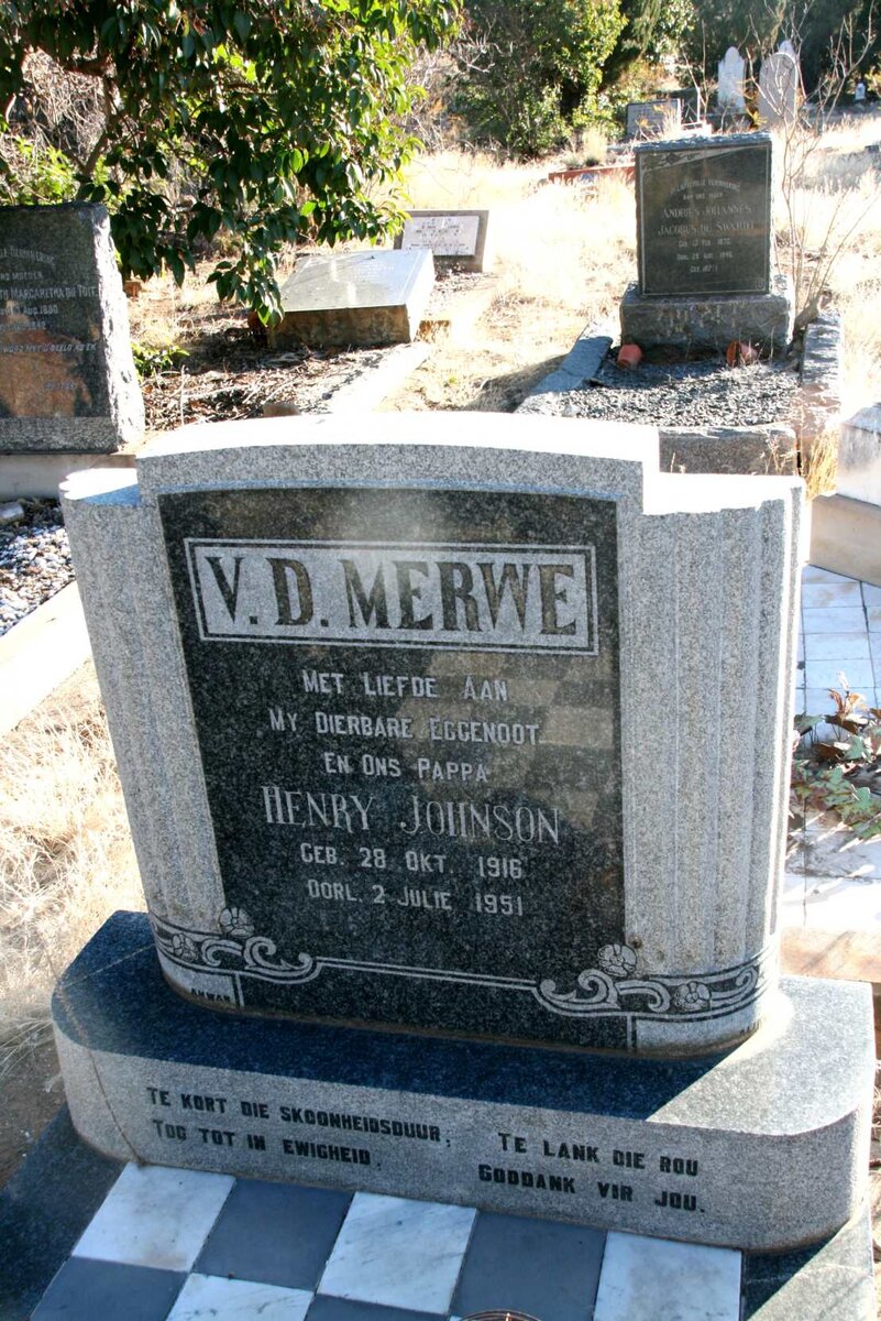 MERWE Henry Johnson, v.d. 1916-1951