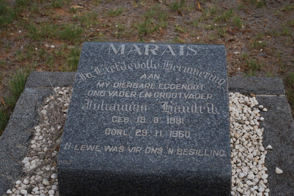MARAIS Johannes Hendrik 1891-1960