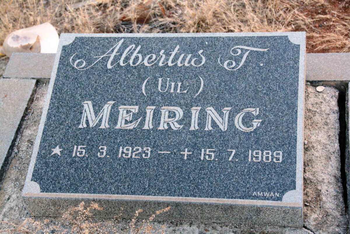MEIRING Albertus T. 1923-1989