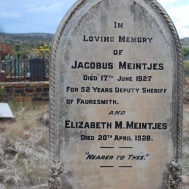 MEINTJES Jacobus -1927 &amp; Elizabeth M. -1928