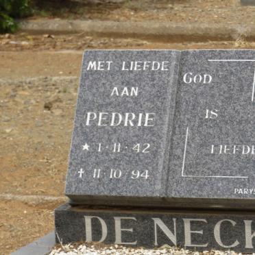 NECKER Pedrie, de 1942-1994