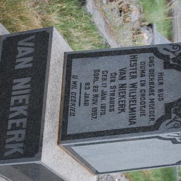 NIEKERK Hester Wilhelmina, van nee STRAUSS 1875-1957