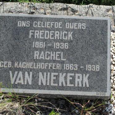 NIEKERK Frederick, van 1861-1936 &amp; Rachel KACHELHOFFER 1863-1938