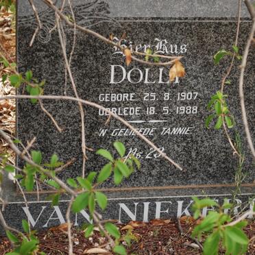NIEKERK Dolly , van 1907-1988