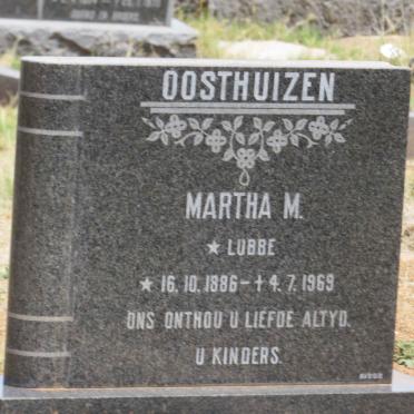 OOSTHUIZEN Martha M. nee LUBBE 1886-1969