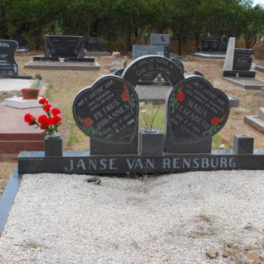 RENSBURG Petrus Johannes, Janse van 1927-1998 &amp; Maria Elizabeth 1926-1994