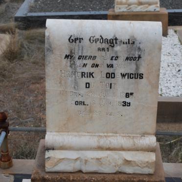 TOIT Hendrik Lodewicus, du 1865-1939