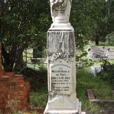 TOIT Hester Maria, du nee V.D. MERWE 1857-1933