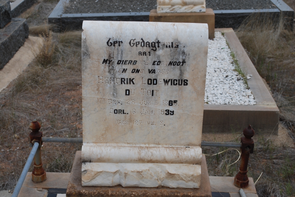 TOIT Hendrik Lodewicus, du 1865-1939