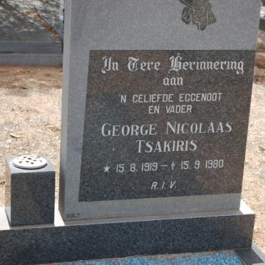 TSAKIRIS George Nicolaas 1919-1980